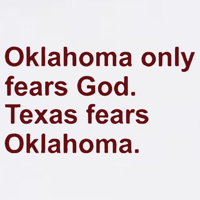 Oklahoma Only Fears God Texas Fears Oklahoma Cooling Performance Crew T-Shirt
