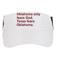 Oklahoma Only Fears God Texas Fears Oklahoma Adult Drive Performance Visor
