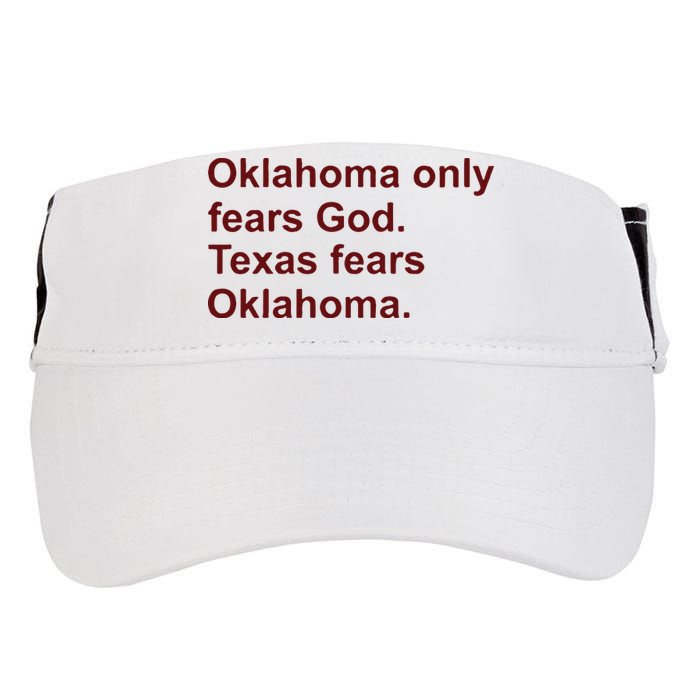 Oklahoma Only Fears God Texas Fears Oklahoma Adult Drive Performance Visor