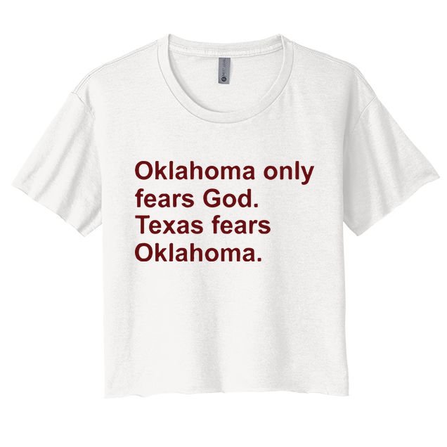 Oklahoma Only Fears God Texas Fears Oklahoma Crop Top