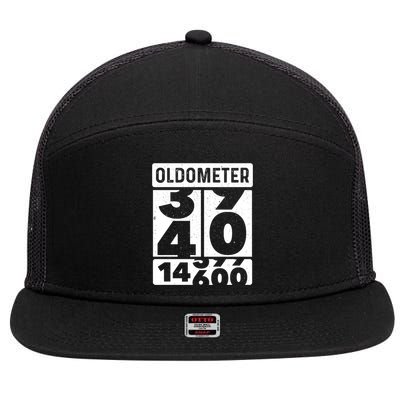 Odometer Oldometer Funny 40th Birthday Turning 40 Bfunny Giftday Gift Cool Gift 7 Panel Mesh Trucker Snapback Hat