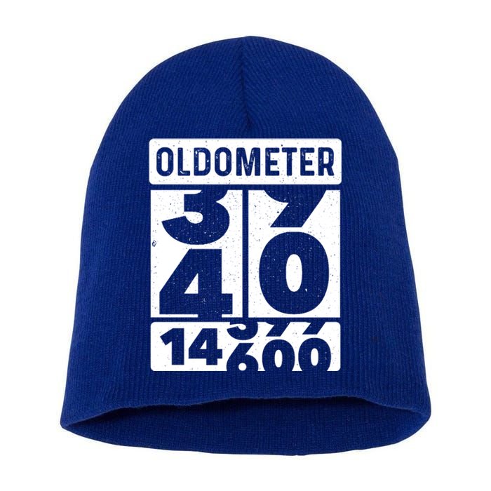 Odometer Oldometer Funny 40th Birthday Turning 40 Bfunny Giftday Gift Cool Gift Short Acrylic Beanie