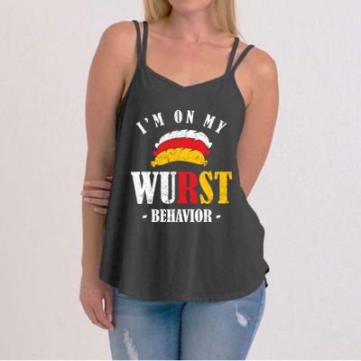 Oktoberfest October Fest Sausage Bratwurst Festival Gift Women's Strappy Tank