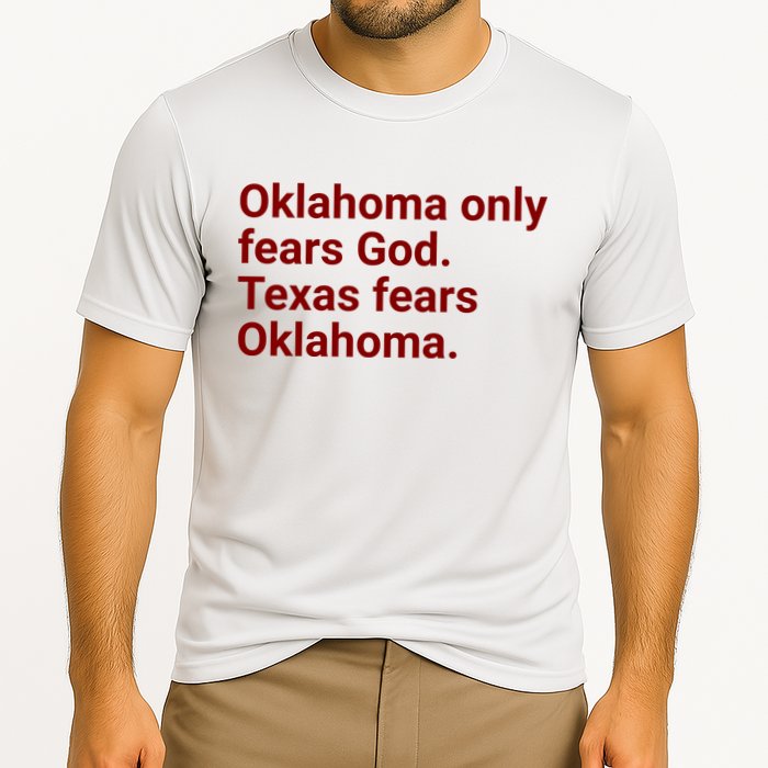 Oklahoma Only Fears God Texas Fears Oklahoma Cooling Performance Crew T-Shirt
