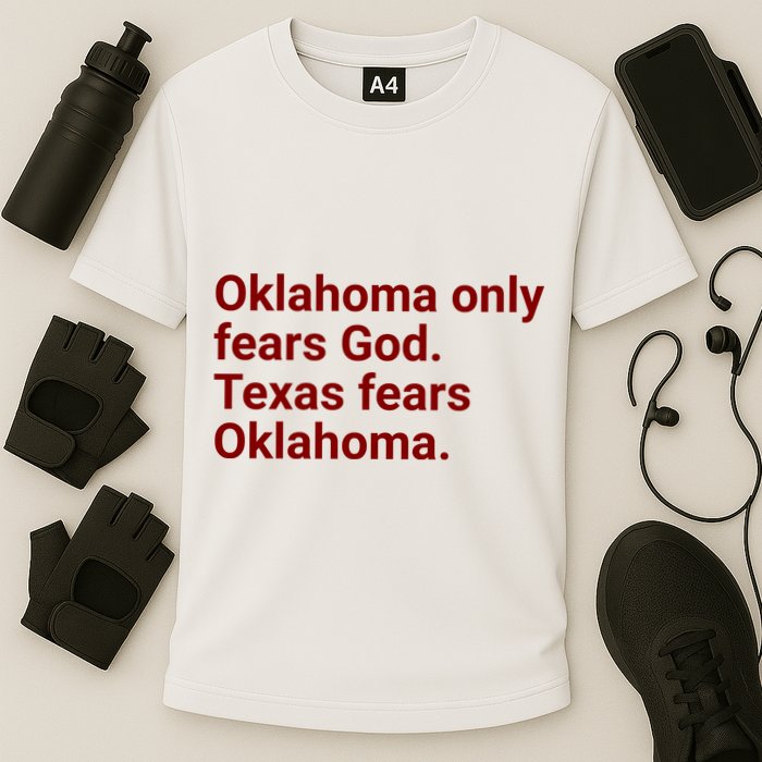 Oklahoma Only Fears God Texas Fears Oklahoma Cooling Performance Crew T-Shirt