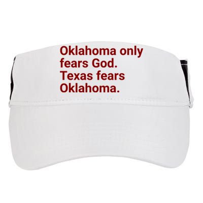 Oklahoma Only Fears God Texas Fears Oklahoma Adult Drive Performance Visor
