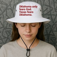 Oklahoma Only Fears God Texas Fears Oklahoma Bucket Hat