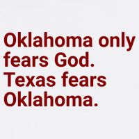 Oklahoma Only Fears God Texas Fears Oklahoma Baby Bodysuit
