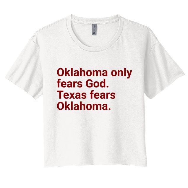 Oklahoma Only Fears God Texas Fears Oklahoma Crop Top
