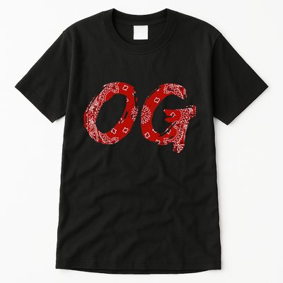 Og Original Gangster Compton Red Bandana Tall T-Shirt