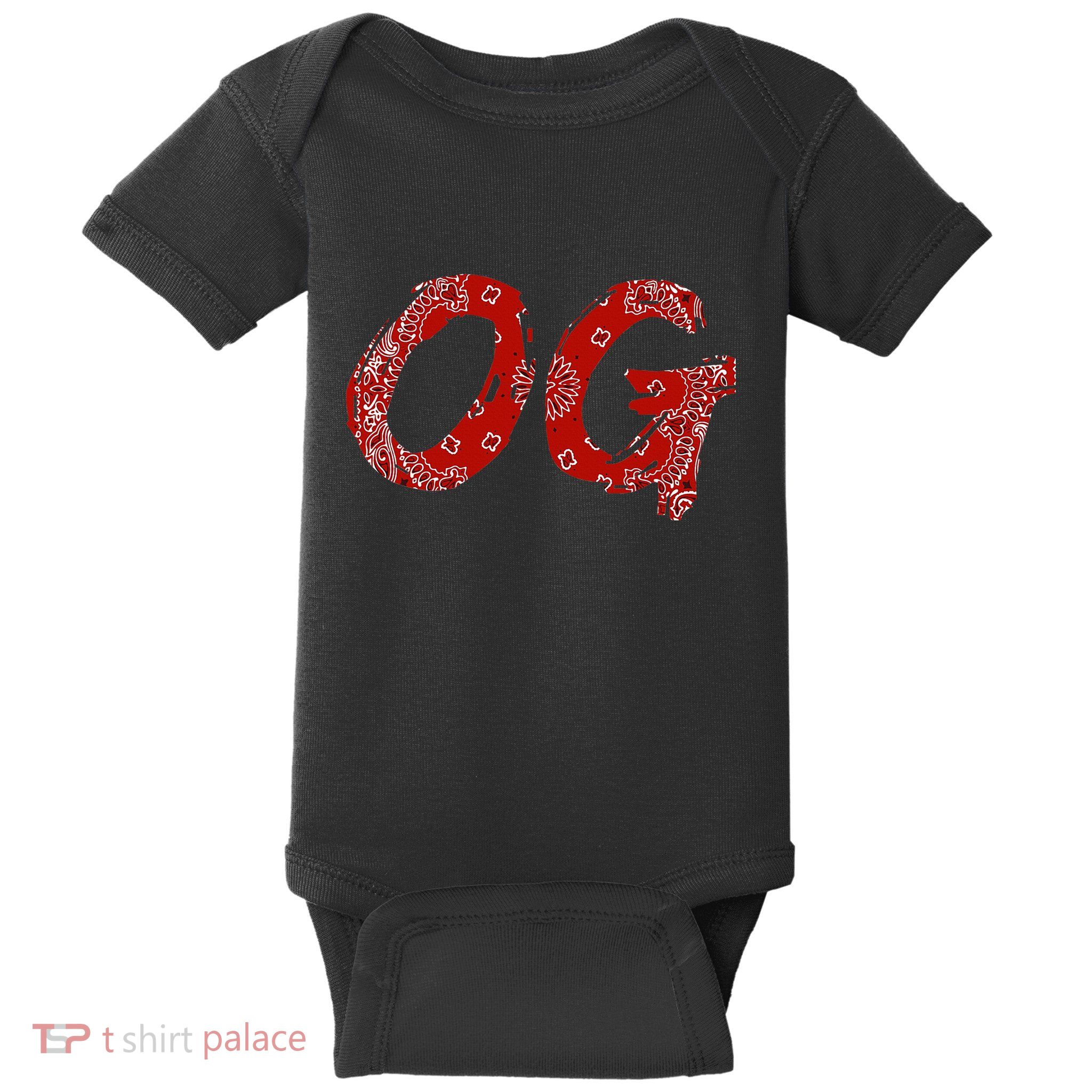 Og Original Gangster Compton Red Bandana Baby Bodysuit