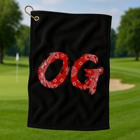 Og Original Gangster Compton Red Bandana Golf Towel