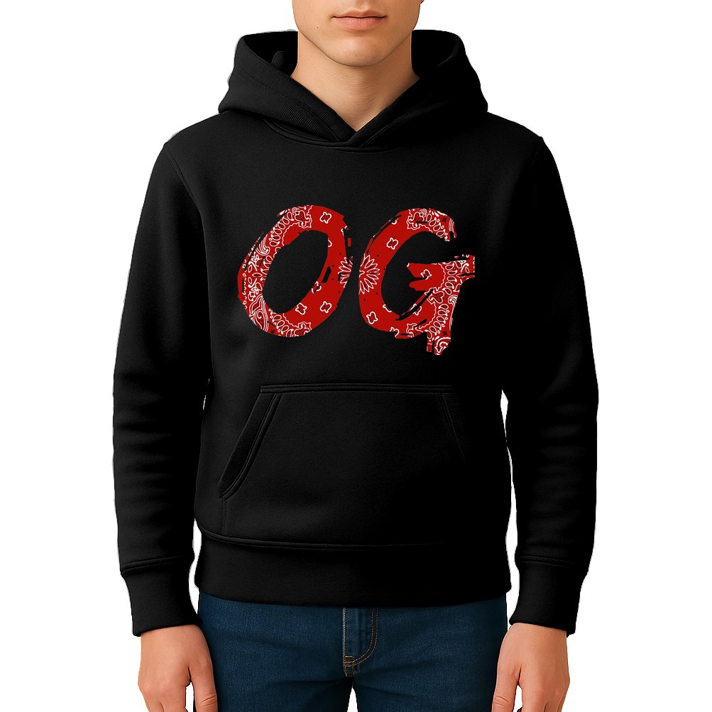 Og Original Gangster Compton Red Bandana Kids Hoodie