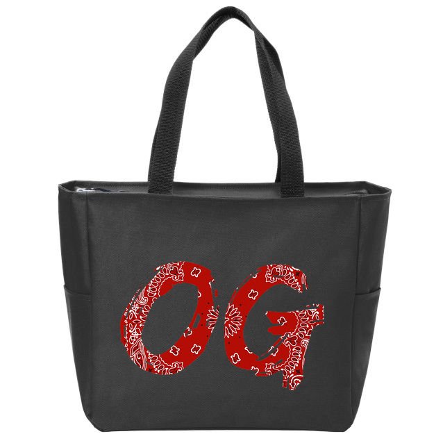 Og Original Gangster Compton Red Bandana Zip Tote Bag