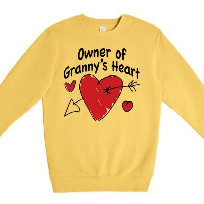 Owner Of Grannys Heart Cute Gift Premium Crewneck Sweatshirt