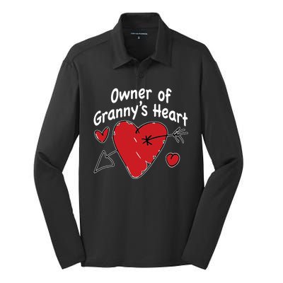 Owner Of Grannys Heart Cute Gift Silk Touch Performance Long Sleeve Polo