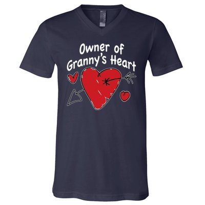 Owner Of Grannys Heart Cute Gift V-Neck T-Shirt