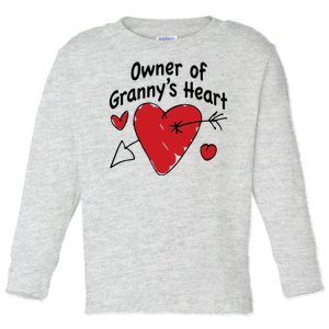 Owner Of Grannys Heart Cute Gift Toddler Long Sleeve Shirt