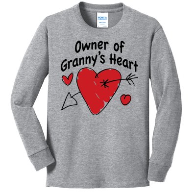 Owner Of Grannys Heart Cute Gift Kids Long Sleeve Shirt