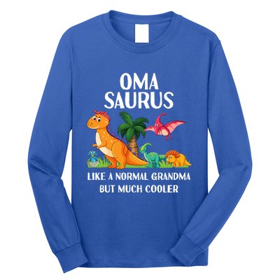 Omasaurus Oma Grandma Saurus Dinosaur Matching Cool Gift Long Sleeve Shirt