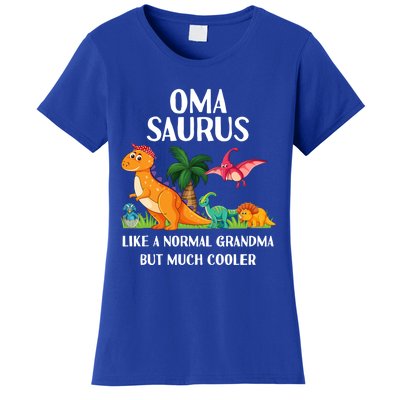 Omasaurus Oma Grandma Saurus Dinosaur Matching Cool Gift Women's T-Shirt