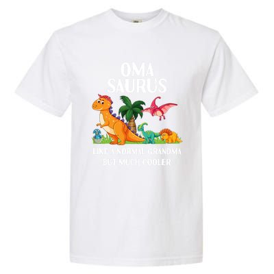 Omasaurus Oma Grandma Saurus Dinosaur Matching Cool Gift Garment-Dyed Heavyweight T-Shirt