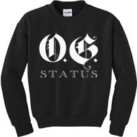 Og Original Gangster Gangsta O.G. Calligraphy Kids Sweatshirt