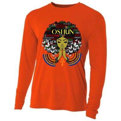 Orisha Oshun Gift Goddess Of Divinity Femininity And Love Cute Gift Cooling Performance Long Sleeve Crew