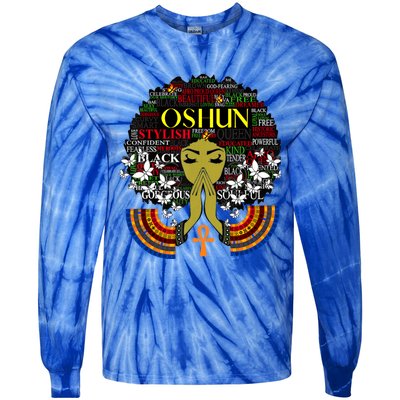 Orisha Oshun Gift Goddess Of Divinity Femininity And Love Cute Gift Tie-Dye Long Sleeve Shirt