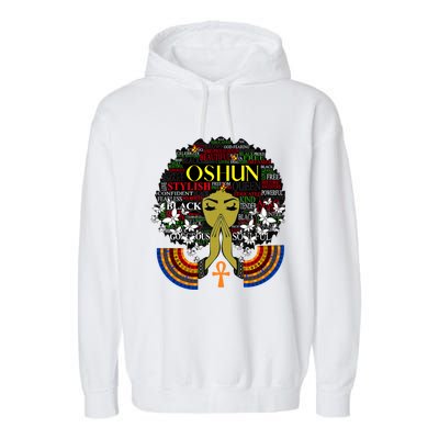 Orisha Oshun Gift Goddess Of Divinity Femininity And Love Cute Gift Garment-Dyed Fleece Hoodie