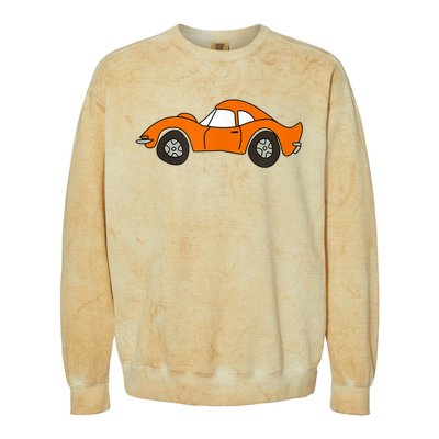 Orange Opel GT Cartoon Colorblast Crewneck Sweatshirt