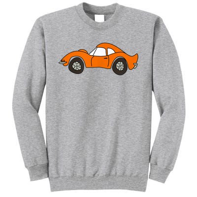 Orange Opel GT Cartoon Tall Sweatshirt