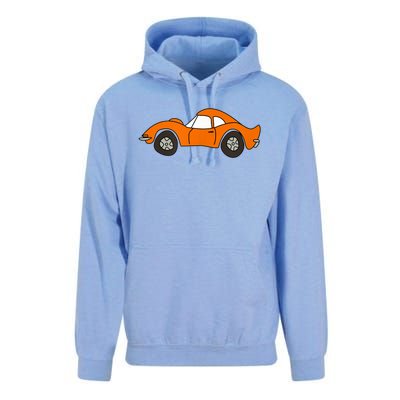 Orange Opel GT Cartoon Unisex Surf Hoodie