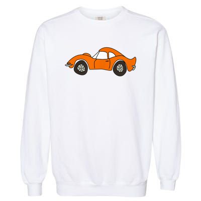 Orange Opel GT Cartoon Garment-Dyed Sweatshirt