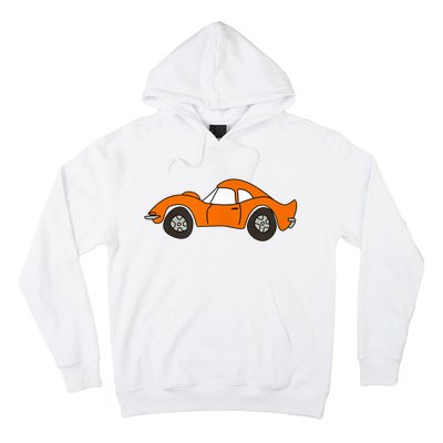 Orange Opel GT Cartoon Hoodie