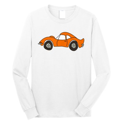 Orange Opel GT Cartoon Long Sleeve Shirt