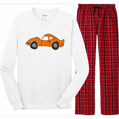 Orange Opel GT Cartoon Long Sleeve Pajama Set