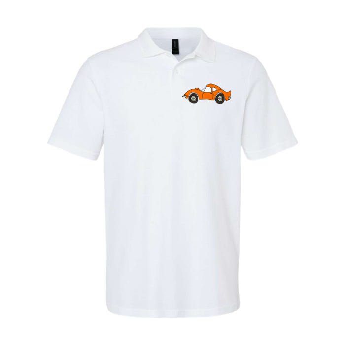 Orange Opel GT Cartoon Softstyle Adult Sport Polo