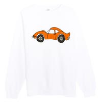 Orange Opel GT Cartoon Premium Crewneck Sweatshirt