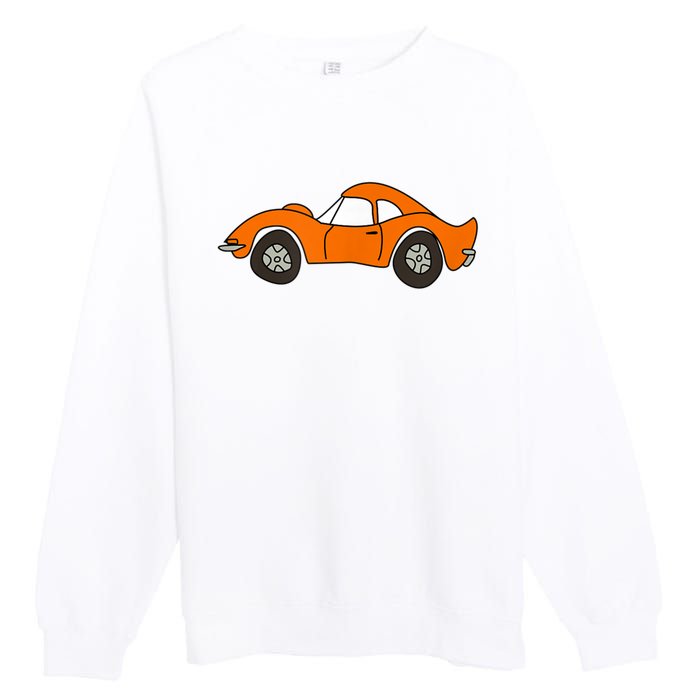 Orange Opel GT Cartoon Premium Crewneck Sweatshirt