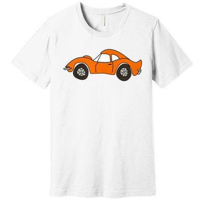 Orange Opel GT Cartoon Premium T-Shirt