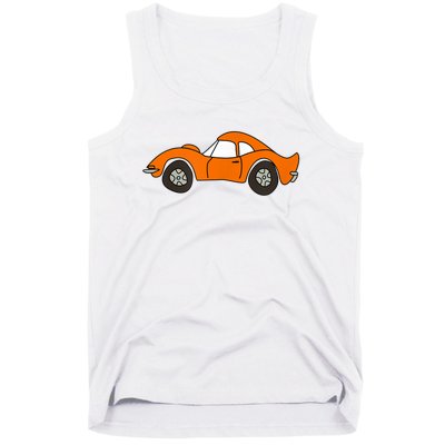 Orange Opel GT Cartoon Tank Top