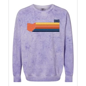 Retro Vintage Ohio Colorblast Crewneck Sweatshirt