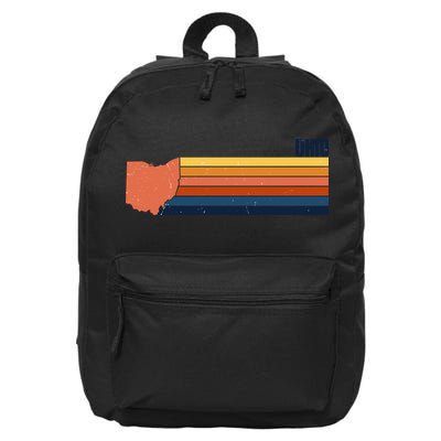 Retro Vintage Ohio 16 in Basic Backpack