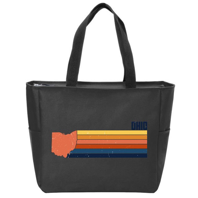 Retro Vintage Ohio Zip Tote Bag