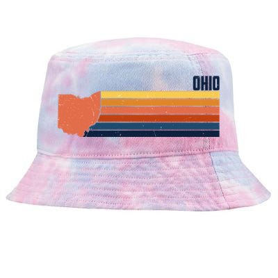 Retro Vintage Ohio Tie-Dyed Bucket Hat