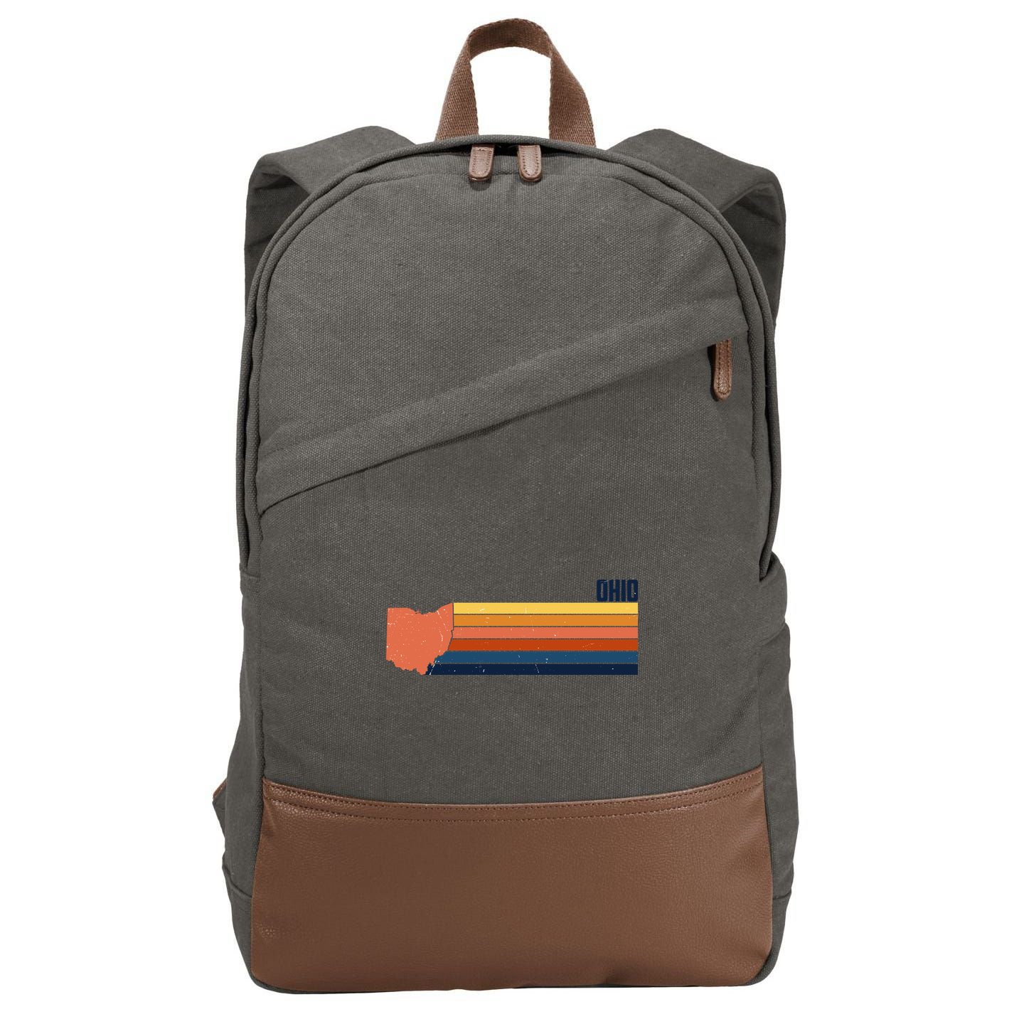 Retro Vintage Ohio Cotton Canvas Backpack