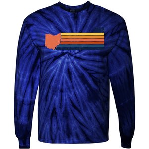 Retro Vintage Ohio Tie-Dye Long Sleeve Shirt