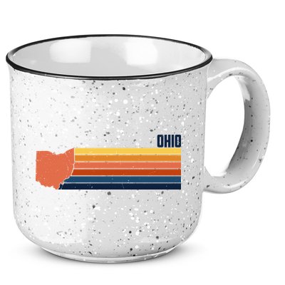 Retro Vintage Ohio 15oz Campfire Ceramic Mug