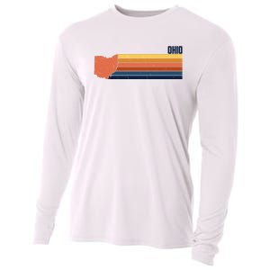 Retro Vintage Ohio Cooling Performance Long Sleeve Crew